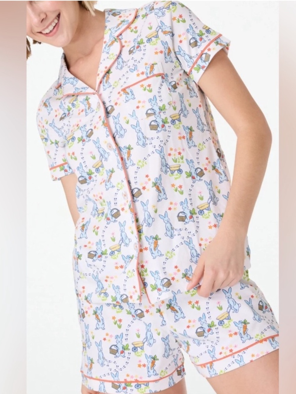 Hoppy Spring Rabbit Bunny Pajama Set